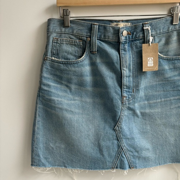 Madewell Rigid Denim Jean A-Line Mini Skirt Size 30 - Picture 3 of 15